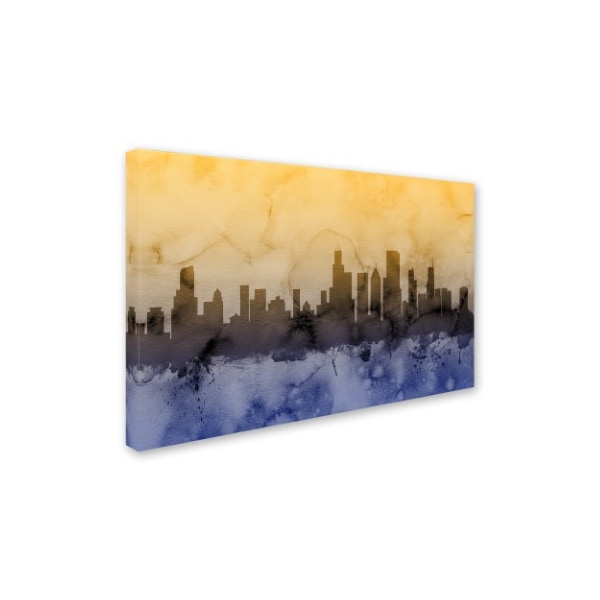 Michael Tompsett 'Chicago Illinois Skyline IV' Canvas Art,16x24